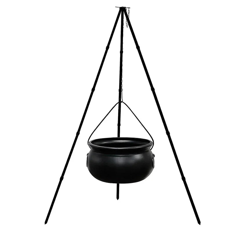 Halloween Decor Outdoor Large Witch Cauldron on Tripod