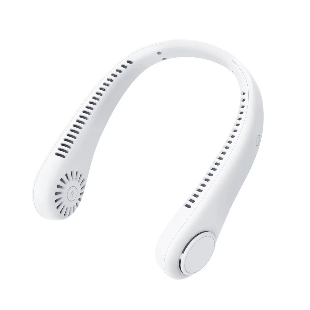 Portable Bladeless Hanging Neck 1200mAh Rechargeable 3 Speed Mini Fans