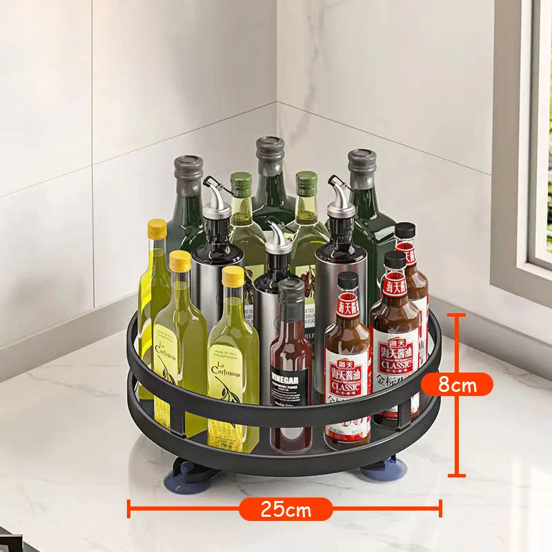 360°Rotation Spice Rack Organizer For Kitchen Accessories