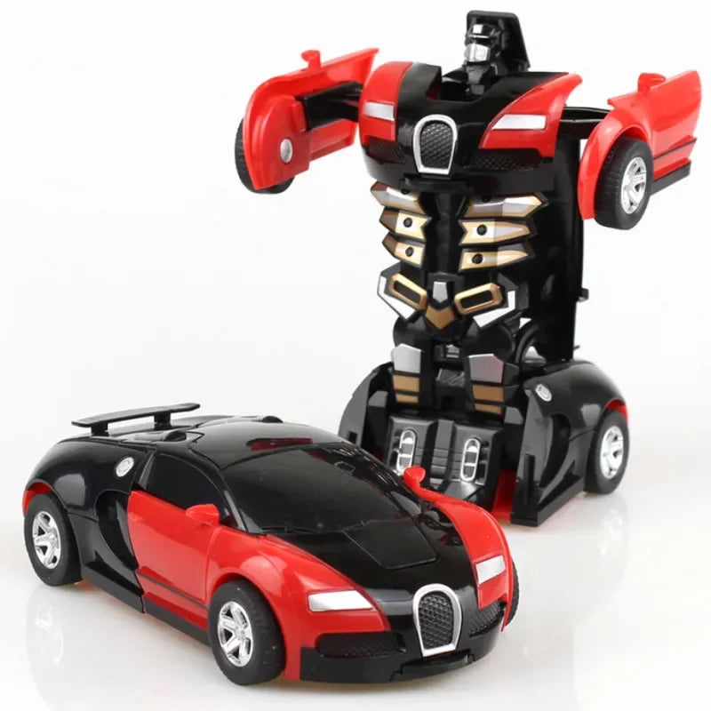 Mini 2 In 1 Automatic Transformation Robot Model Car Children Toy