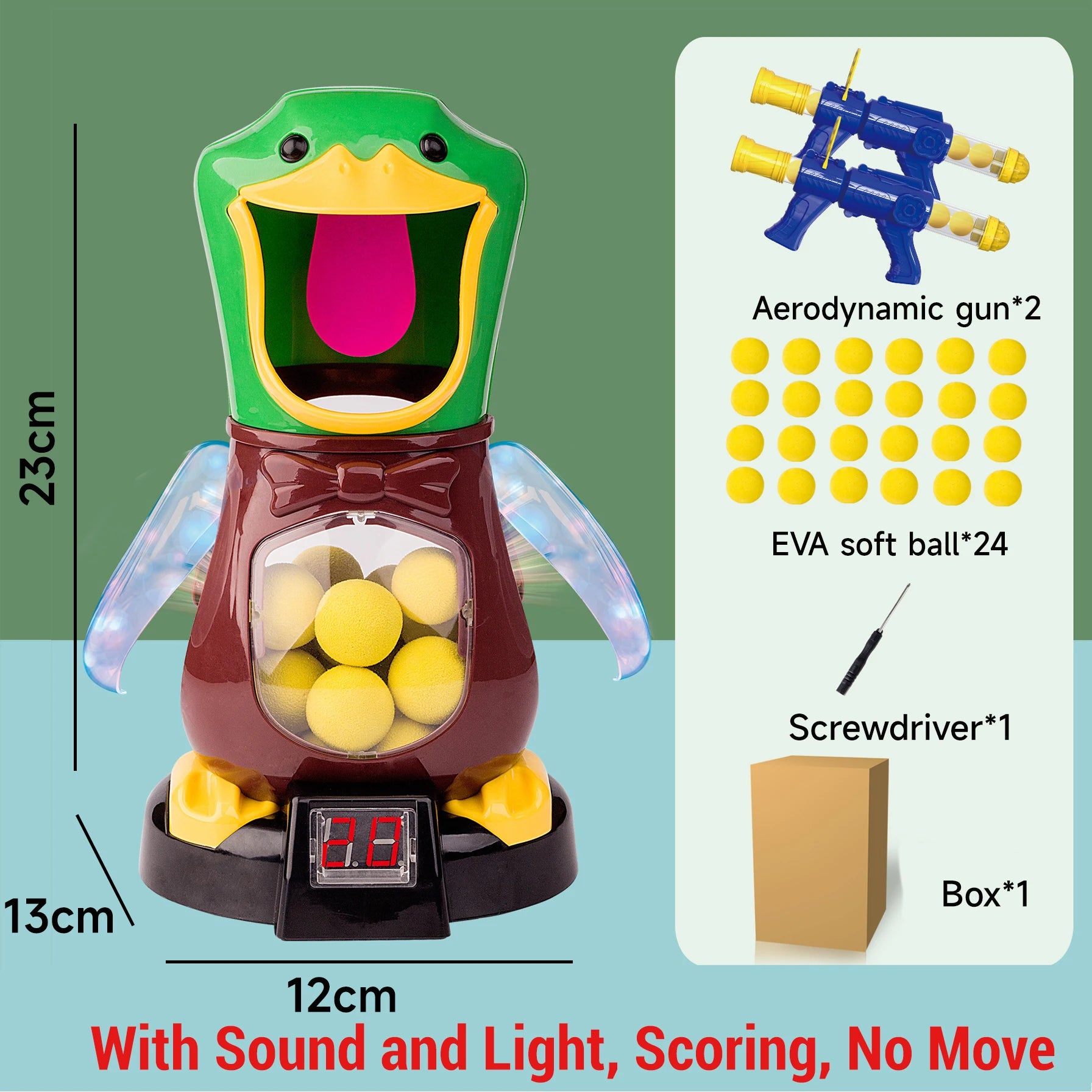 Hungry Shooting Duck Air-powered Gun Toy for Kids