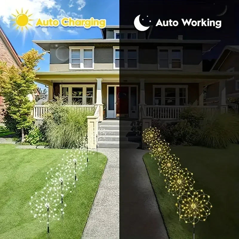 NEW 200LEDs Solar Fireworks Lights