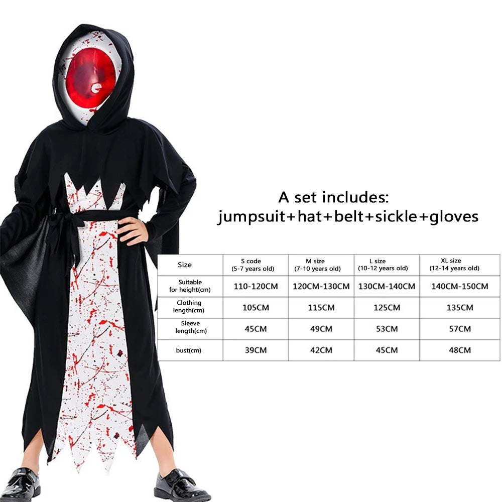 Halloween Death Kostuum Kinderen Vampier Cosplay