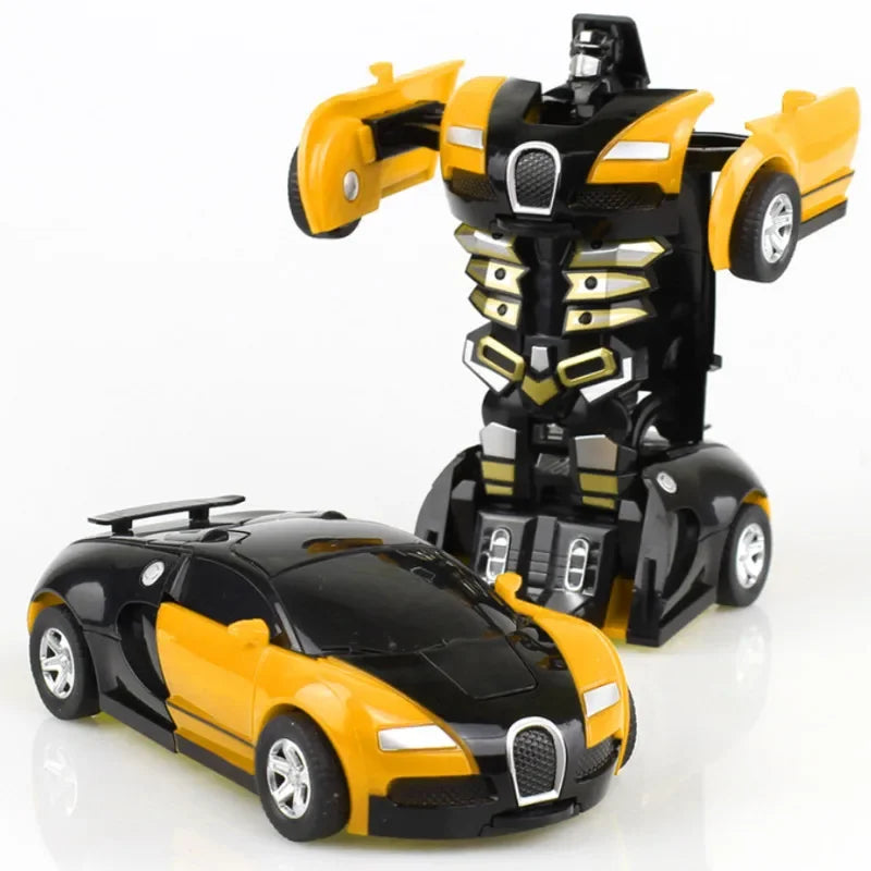 Mini 2 In 1 Automatic Transformation Robot Model Car Children Toy
