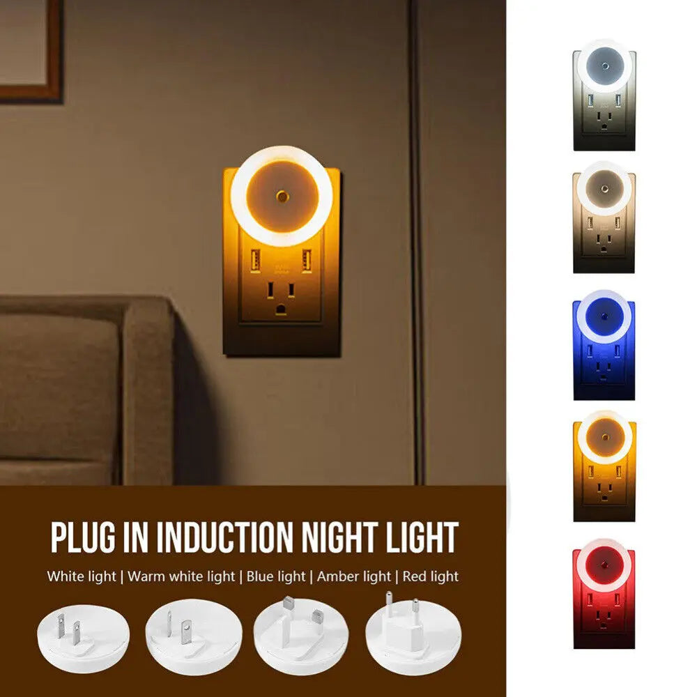 Sensor LED Night Plug-in Bedsides Lamp