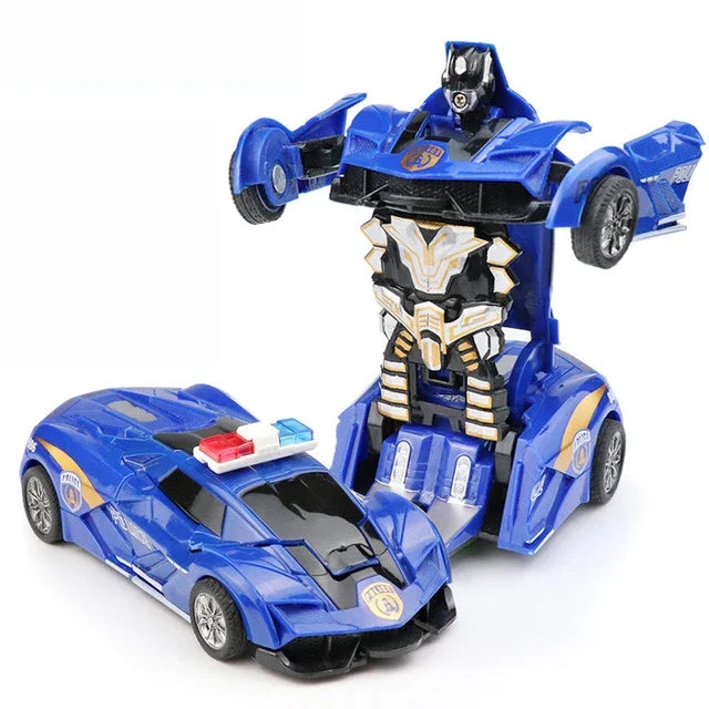 Mini 2 In 1 Automatic Transformation Robot Model Car Children Toy