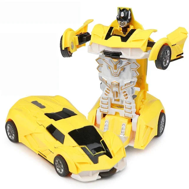 Mini 2 In 1 Automatic Transformation Robot Model Car Children Toy