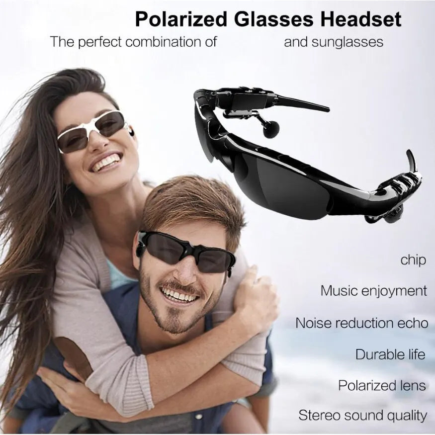Stereo Earphones Wireless Headset with Mic Sunglasses