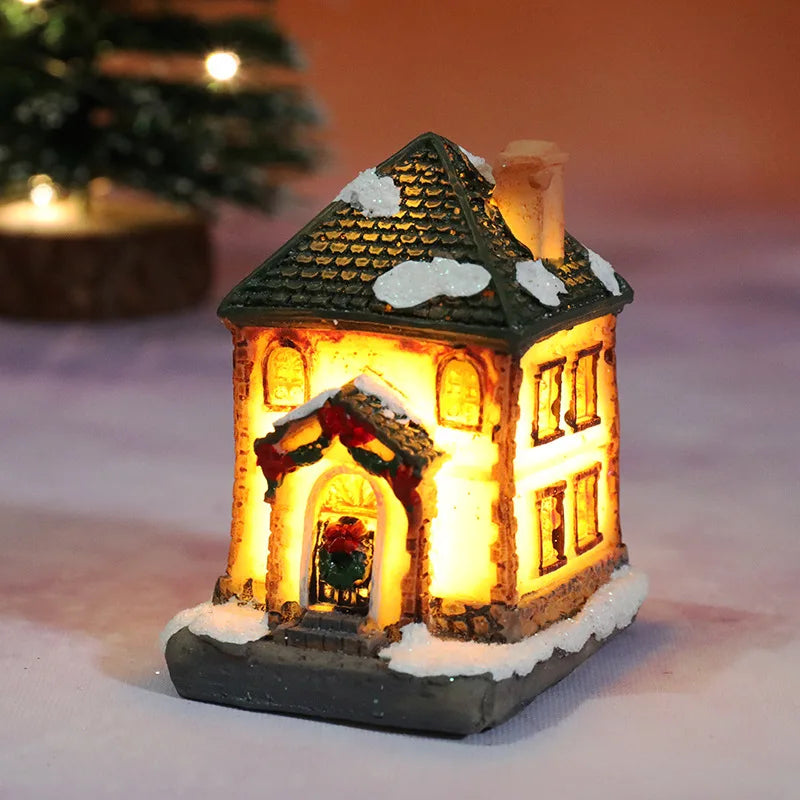 Christmas Decorations  LED Luminous Micro Landscape House