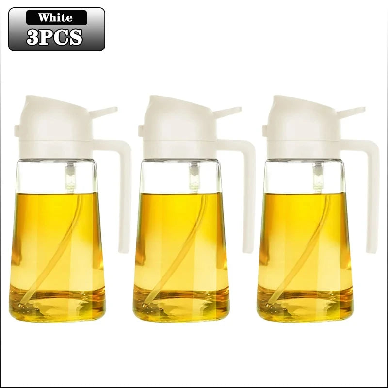 Multifunctional oil bottle 2-in-1 sprayer cooking oil dispenser