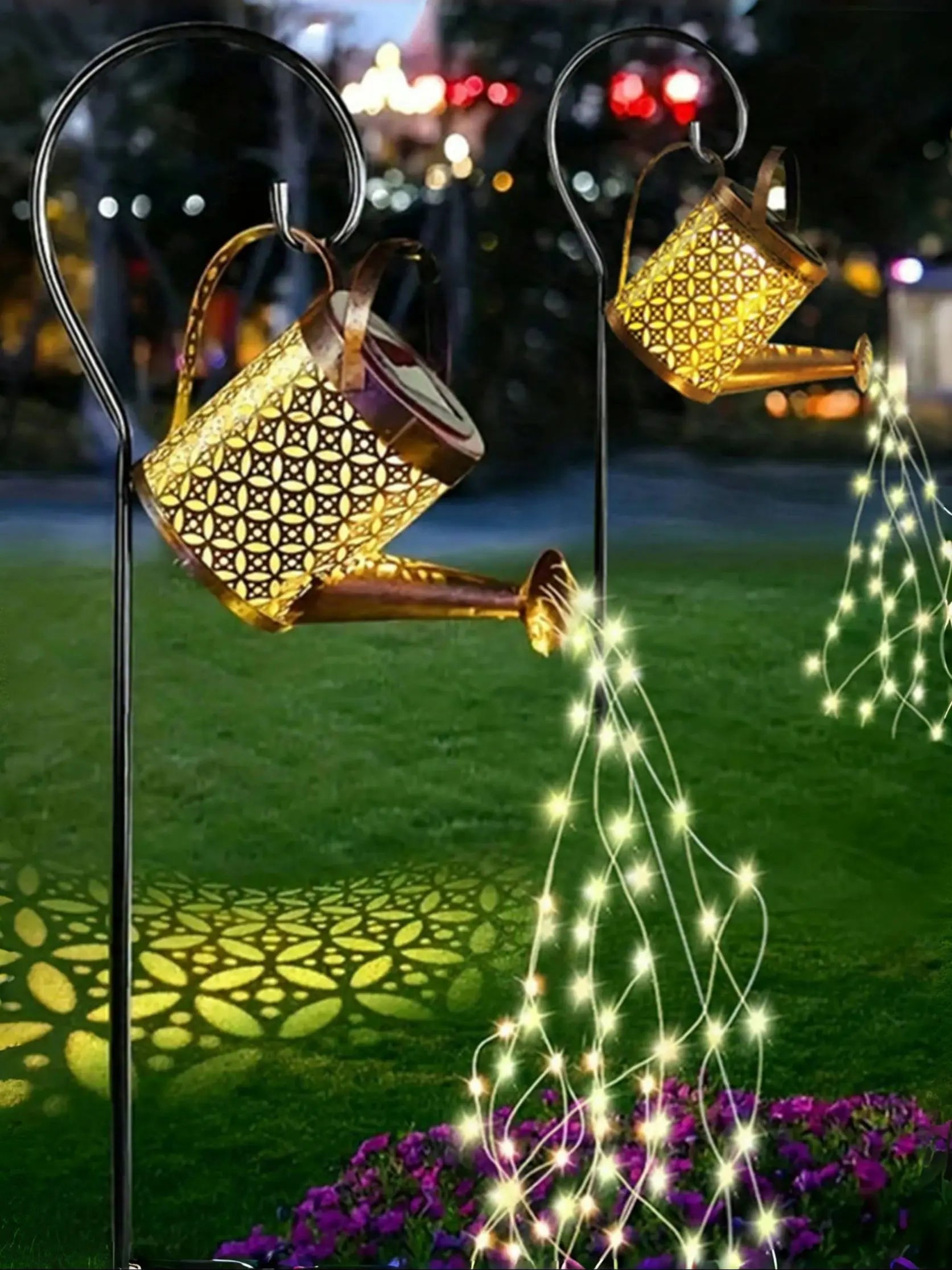 Solar Watering Lanterns Outdoor Hanging Warm Light