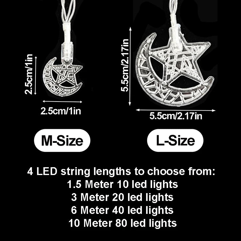 1-10M Led String moon star Hanging String Lamp