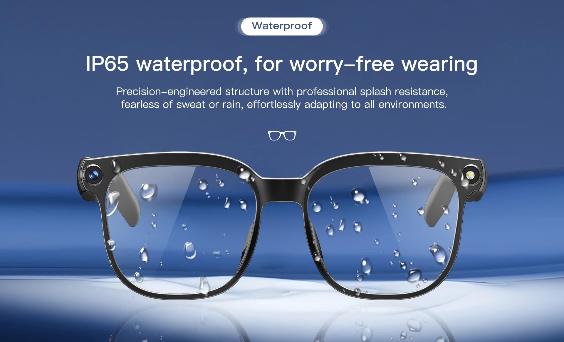 Smart AI Translation 4K Camera Bluetooth Music Glasses