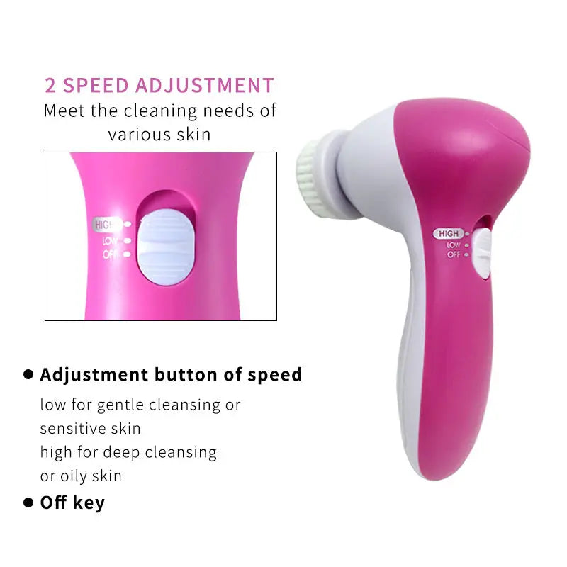 Electric 5 IN 1 Brush Wash Skin Care Tools