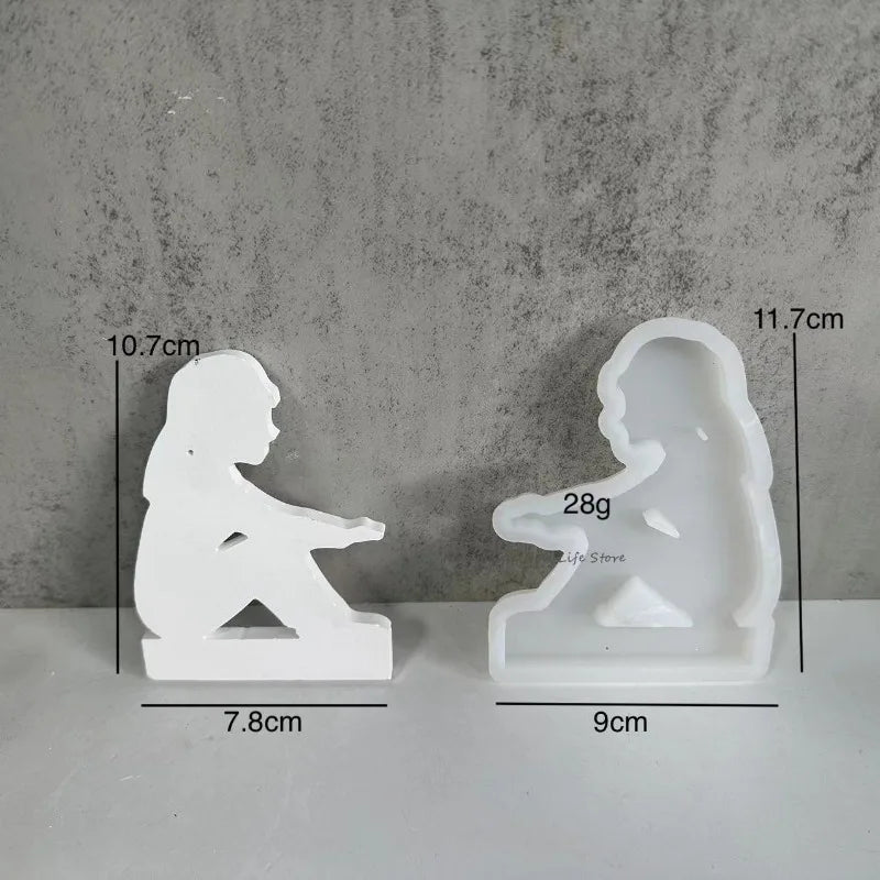 Valentine's Day Candle Holder Silicone Mold Couple