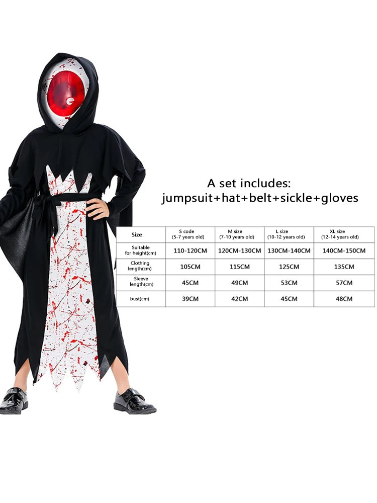 Halloween Death Kostuum Kinderen Vampier Cosplay