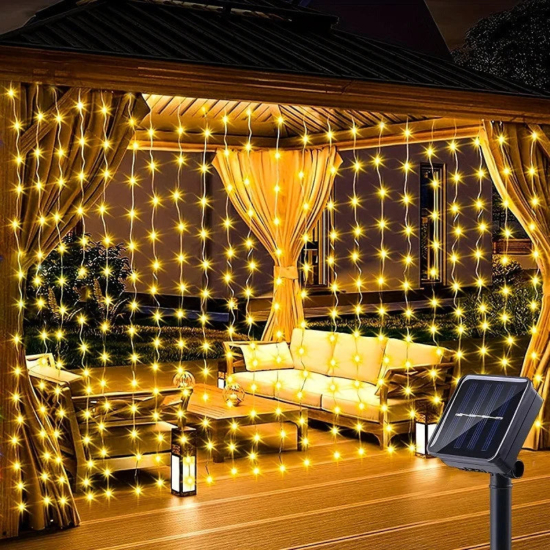 Solar Curtain Waterproof Solar String Lights