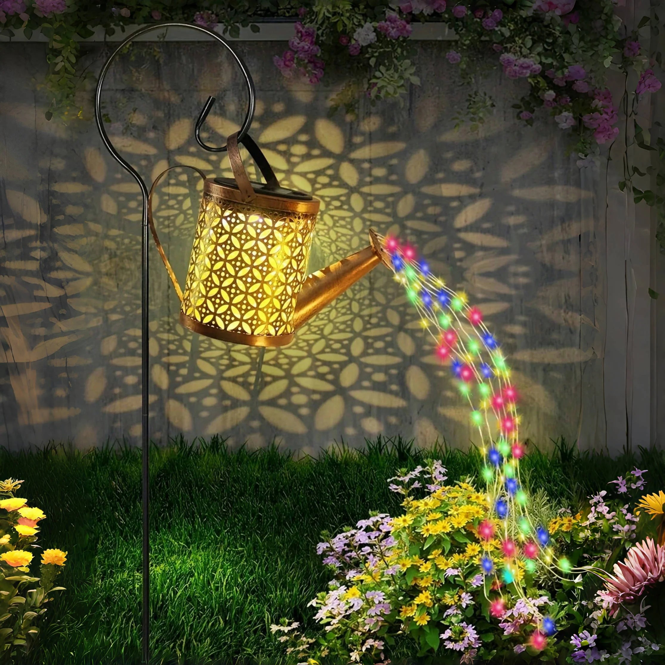 Solar Watering Lanterns Outdoor Hanging Warm Light