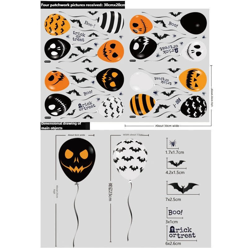 Halloween Glass Showcase Scene Decoration