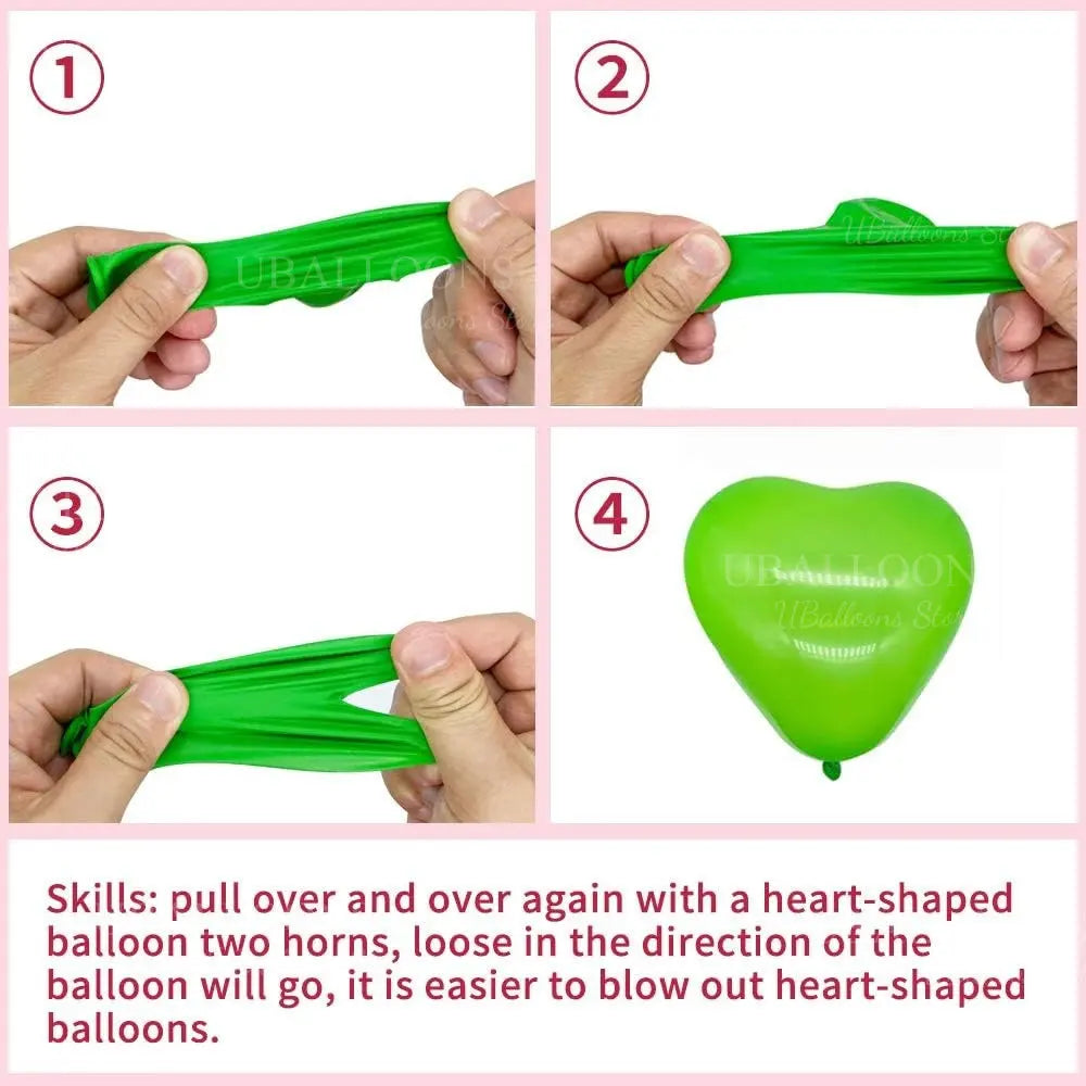 20pcs Heart Shaped Balloons