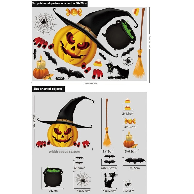 Halloween Glass Showcase Scene Decoration