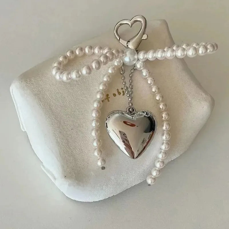 Pearl Bow Heart Shaped Ring