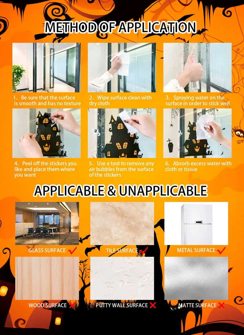 Halloween Glass Showcase Scene Decoration