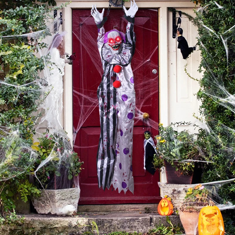 Halloween Decorations Electric Voice-activated Hanging Ghost Clown