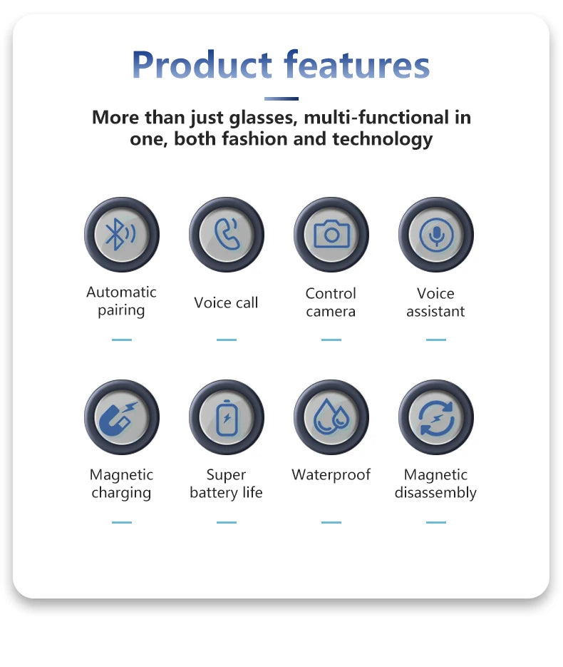 Hot GS05 Smart Glasses 2 in 1 UV Protection Polarized  Music Sunglasses