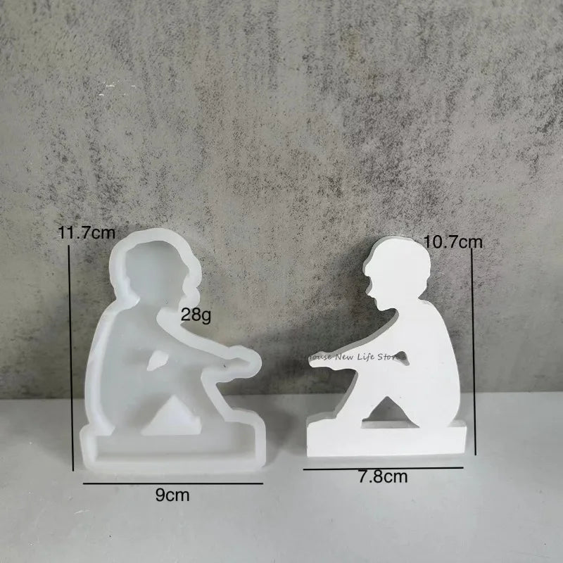 Valentine's Day Candle Holder Silicone Mold Couple