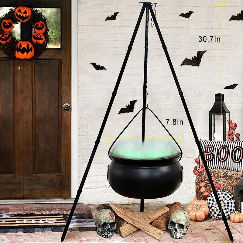 Halloween Decor Outdoor Large Witch Cauldron on Tripod