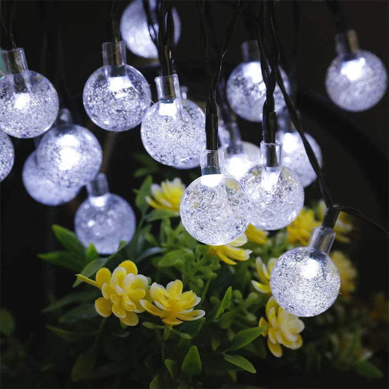 LED Solar String 60 Leds Waterproof 8 Modes Garden Light