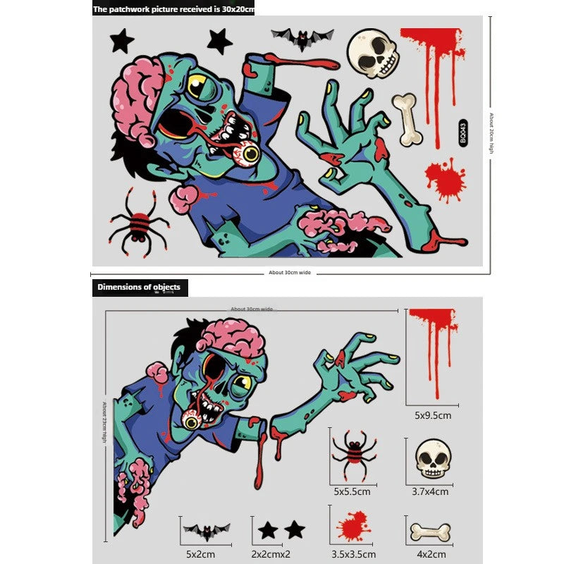 Halloween Glass Showcase Scene Decoration