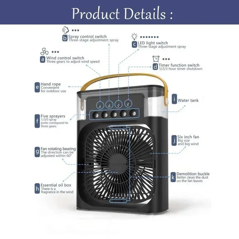3 In 1 Fan AIr Conditioner Household Mini Air Cooler