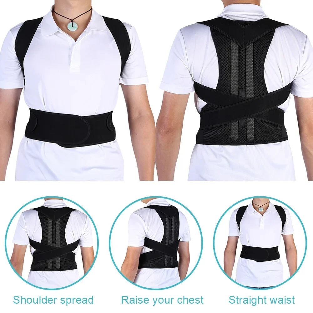 Adjustable, Breathable Polyester Posture Corrector