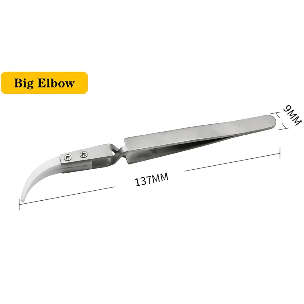 1/3PCS Resistant Precision Chuck Ceramic Tweezers
