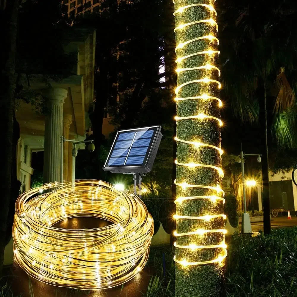 300LED Solar Rope Strip Light for Garden Lawn Tree Yard