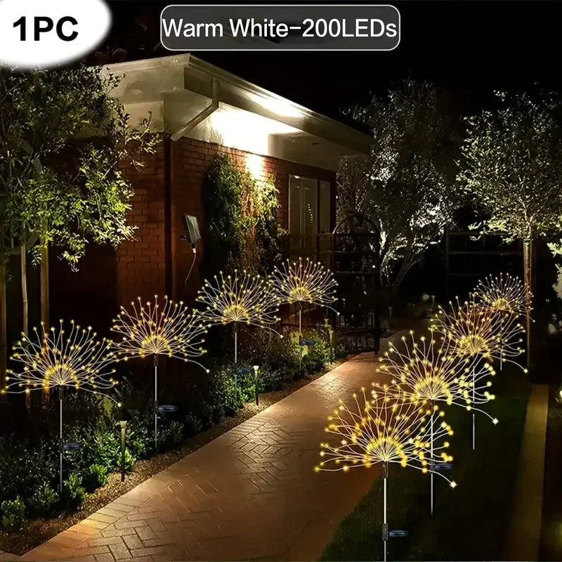 NEW 200LEDs Solar Fireworks Lights