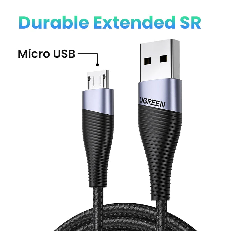 2A Nylon Fast Charging USB Charger Data Cable Mobile Phone